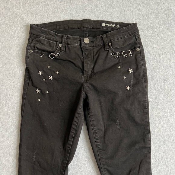 BLANKNYC  Jeans Women’s 27 Intro Chains Stars Studs Black studded - Picture 2 of 7